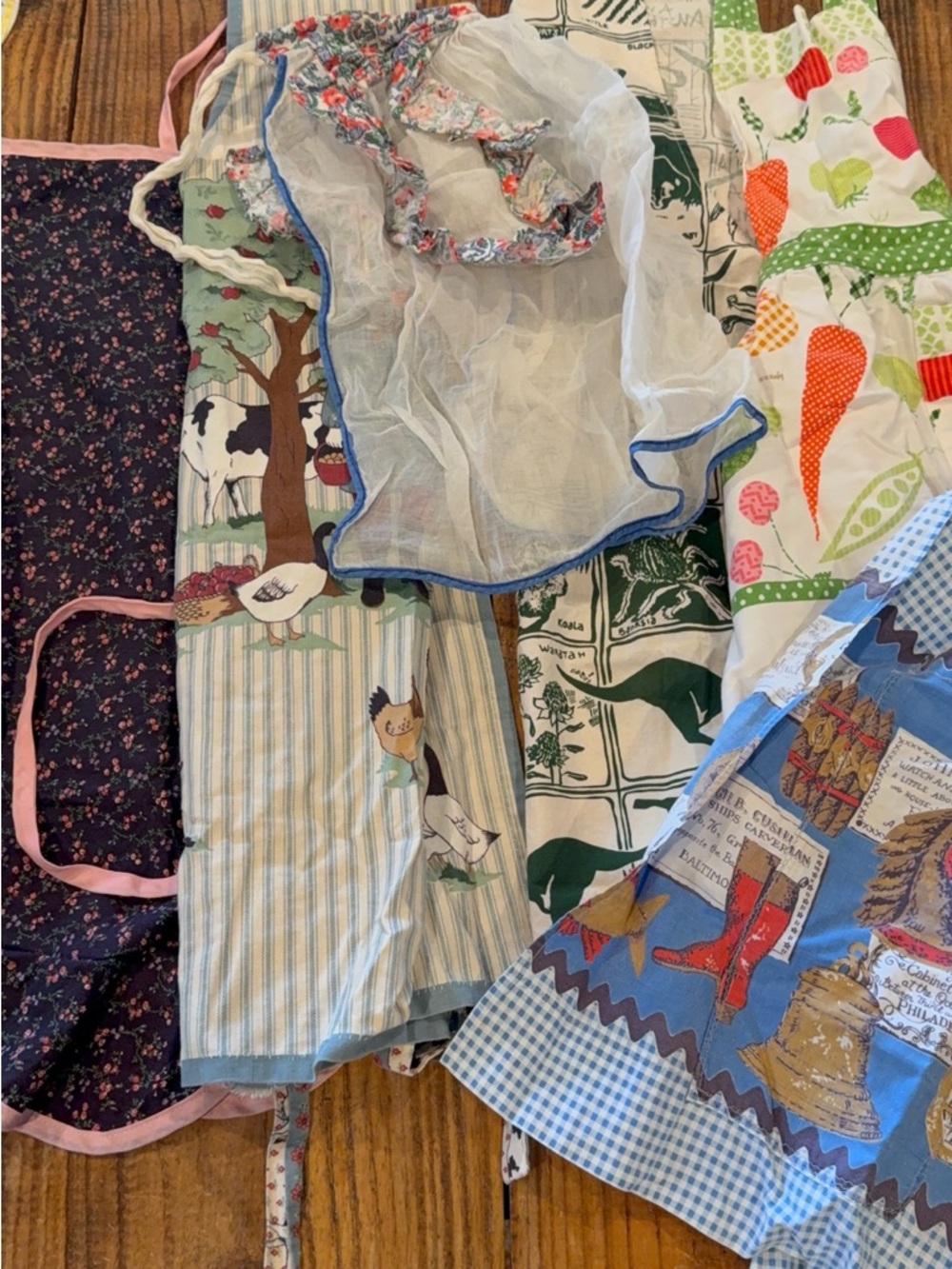 Vintage, Handmade, Modern Apron Lot Cottagecore Floral Farm Retro Kitchen Bundle